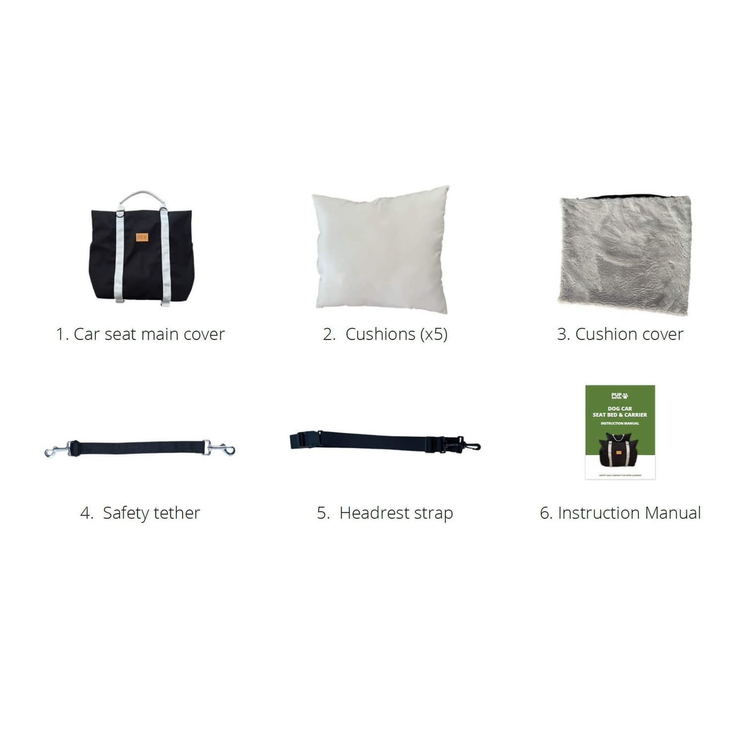 what included in dog car seat bed carrier