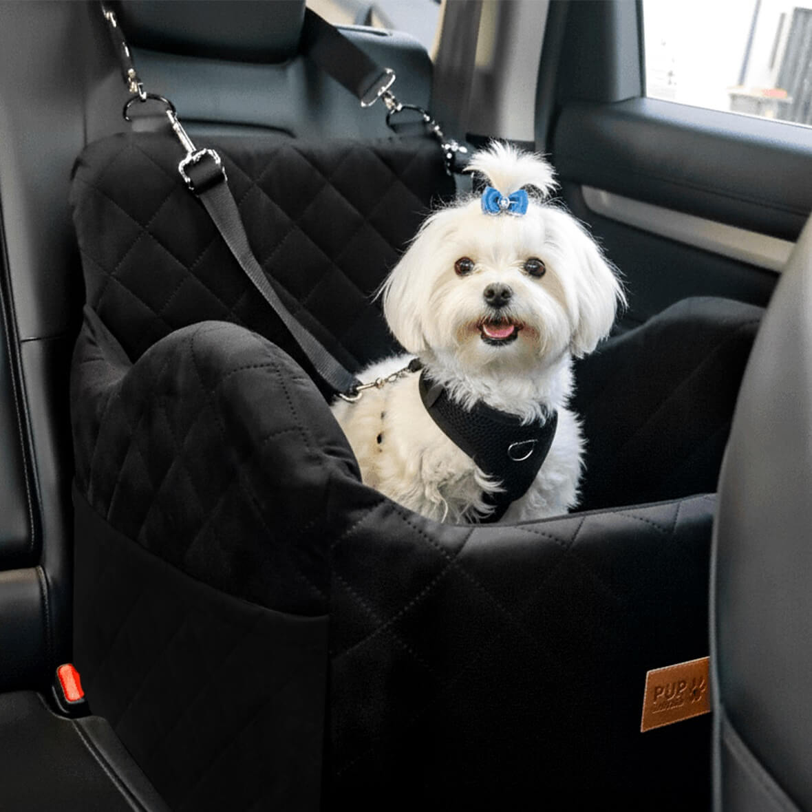 pup safari dog car booster seat hero