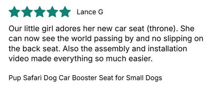 pup safari dog booster seat review - lance glascow banner